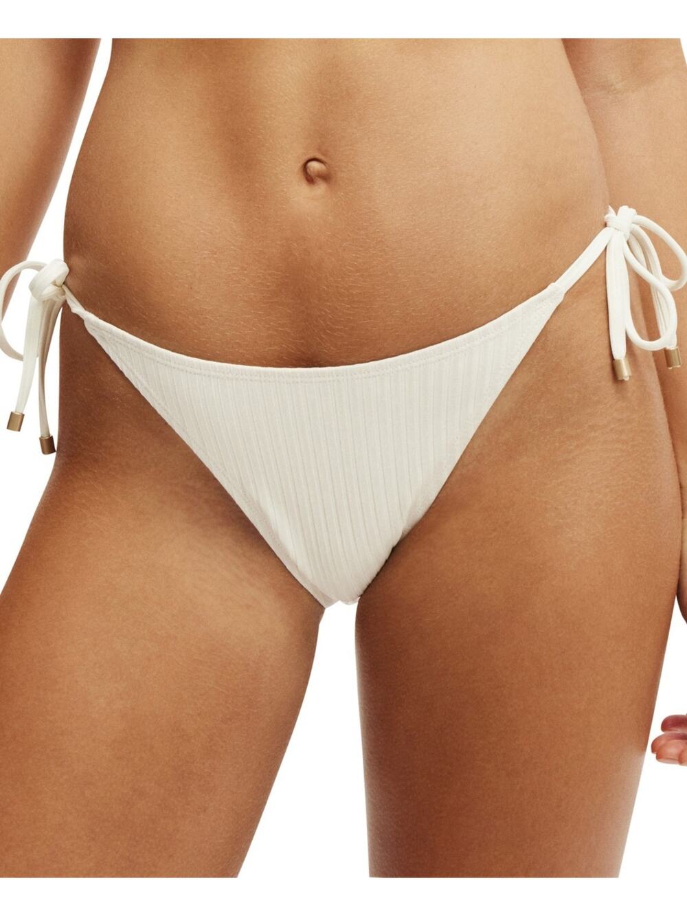 COTTON ON Women's Side-Tie Hipster Bikini Bottoms White Size L 1883